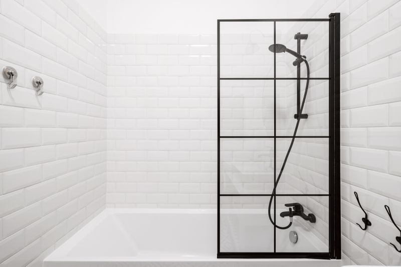 Black Frame Shower with Clear Glass